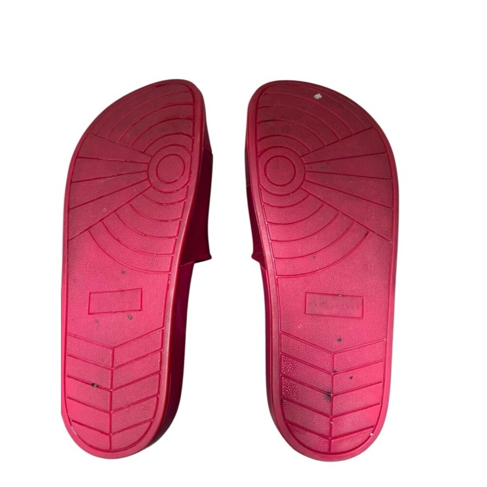 Marc Jacobs Daisy Aqua Slides Pink Fuchsia Floral Jelly Sandals Flower US 8 - Picture 5 of 5